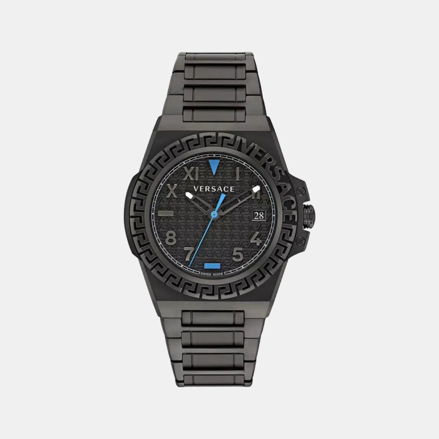 Greca Reaction Men Quartz Black Dial Analog Stainless Steel Watch VE3I00622