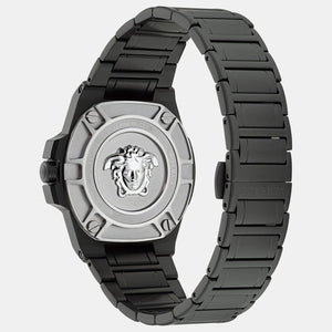 Greca Reaction Men Quartz Black Dial Analog Stainless Steel Watch VE3I00622