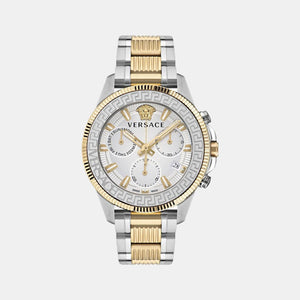 Greca Men Quartz Silver Dial Analog Stainless Steel Watch VE3J00522