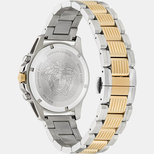 Greca Men Quartz Silver Dial Analog Stainless Steel Watch VE3J00522