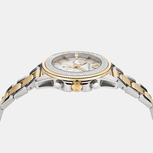 Greca Men Quartz Silver Dial Analog Stainless Steel Watch VE3J00522