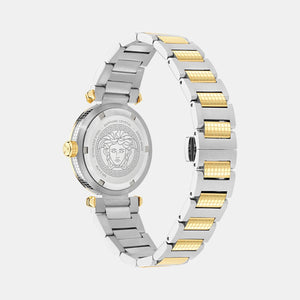 Greek Women Quartz Green Dial Analog Stainless Steel Watch VE5B00525
