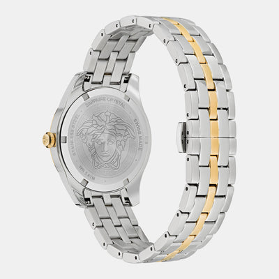 Greca Women Quartz Gold Dial Analog Stainless Steel Watch VE6C00523