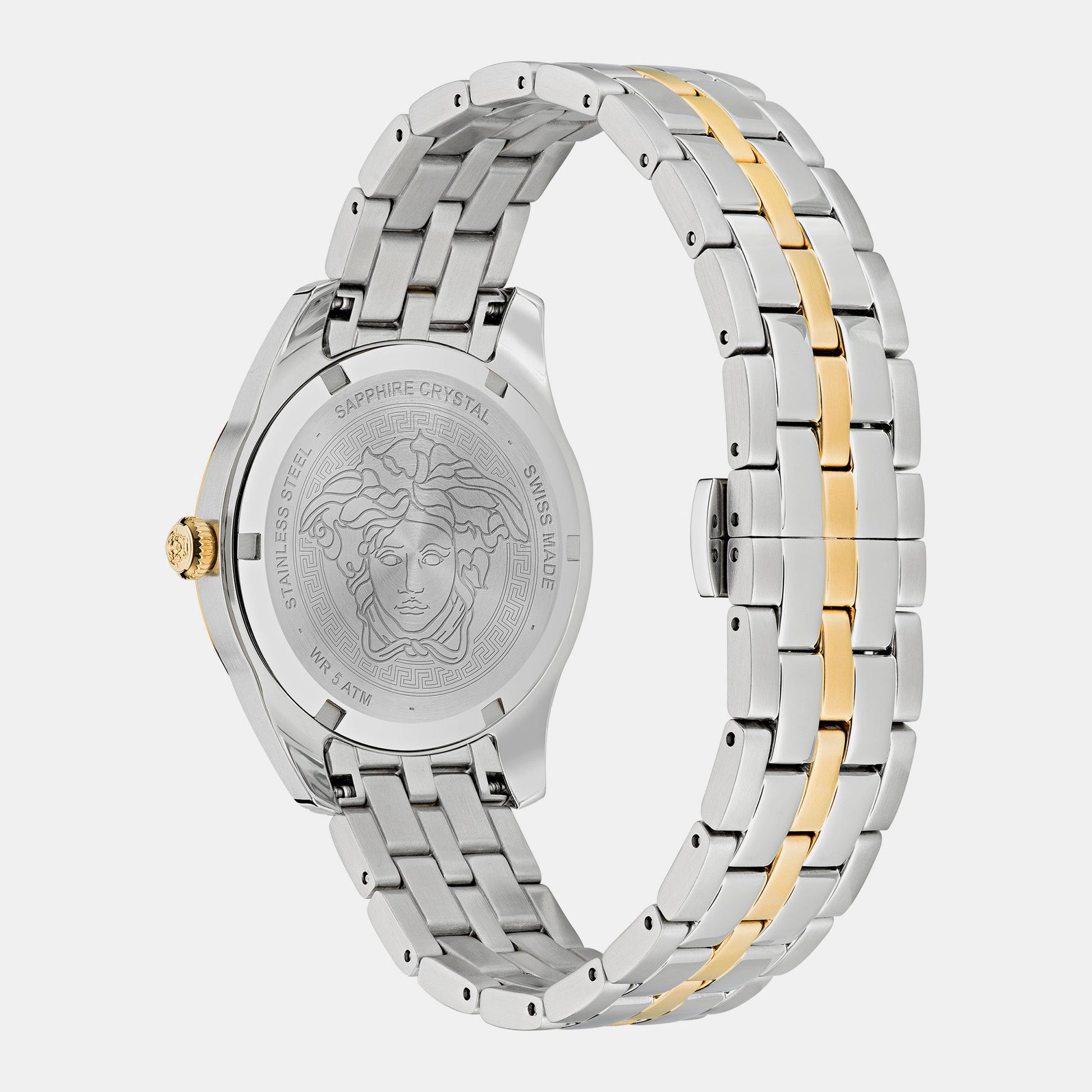 Greca Women Quartz Gold Dial Analog Stainless Steel Watch VE6C00523