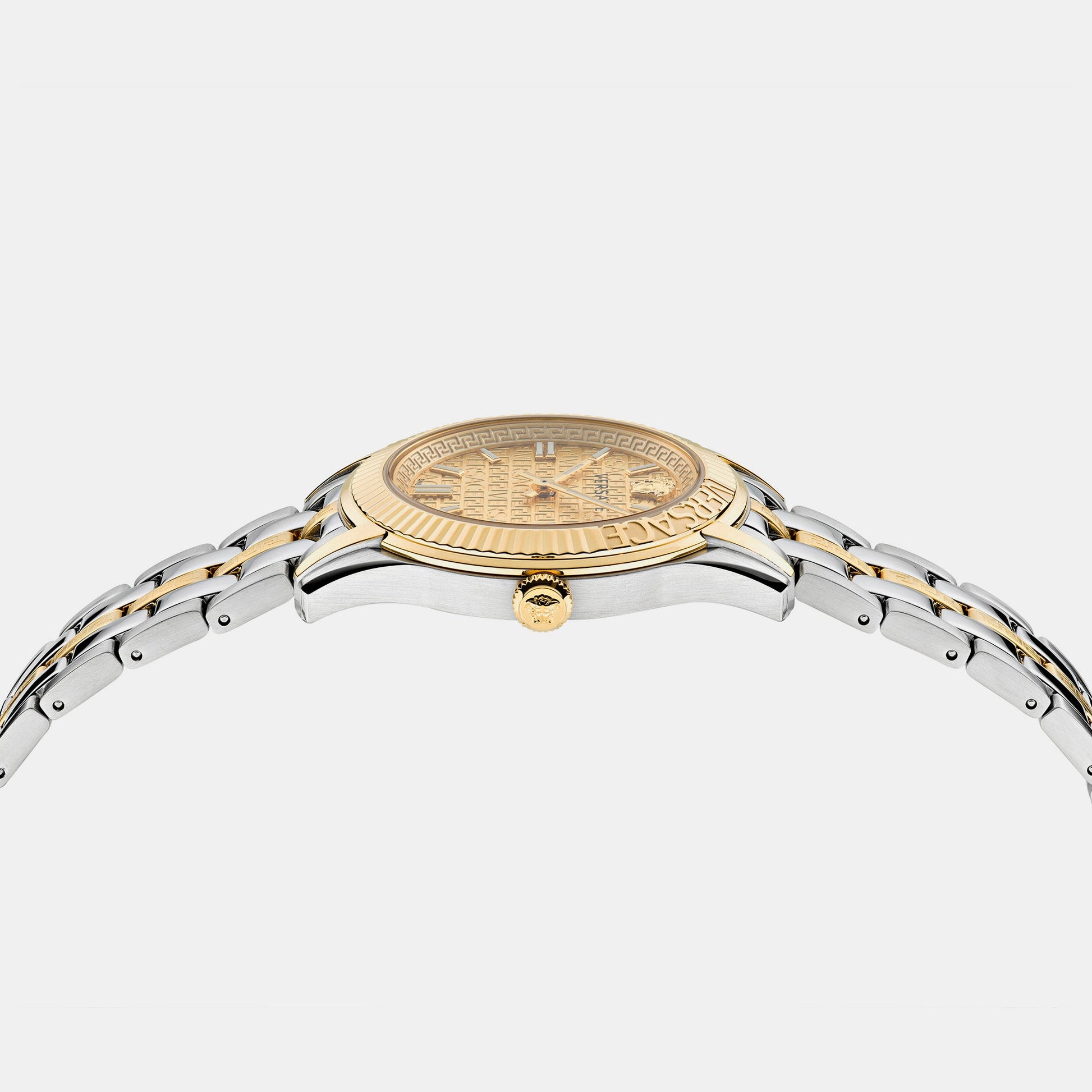 Greca Women Quartz Gold Dial Analog Stainless Steel Watch VE6C00523