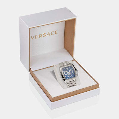 Dominus Men Quartz Blue Dial Chronograph Stainless Steel Watch VE6H00423