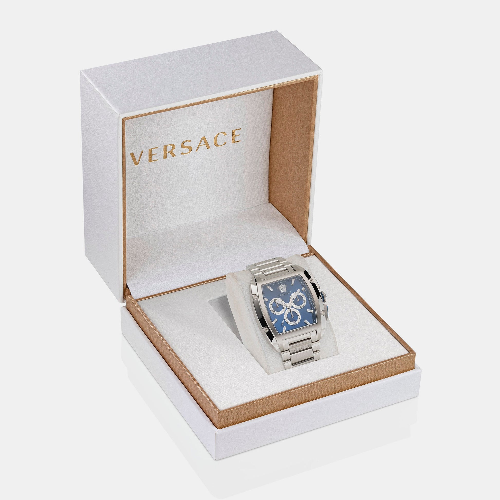 Dominus Men Quartz Blue Dial Chronograph Stainless Steel Watch VE6H00423