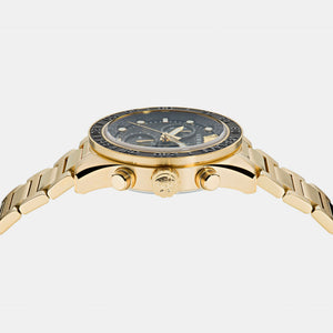 Greca Dome Men Quartz Black Dial Chronograph Stainless Steel Watch VE6K00523