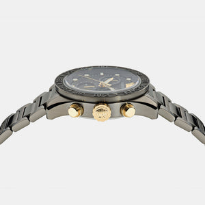 Greca Dome Men Quartz Black Dial Chronograph Stainless Steel Watch VE6K00623