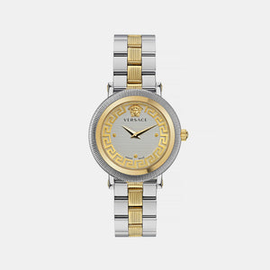 Greca Flourish Women Quartz White Dial Analog Stainless Steel Watch VE7F00423