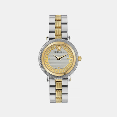 Greca Flourish Women Quartz White Dial Analog Stainless Steel Watch VE7F00423