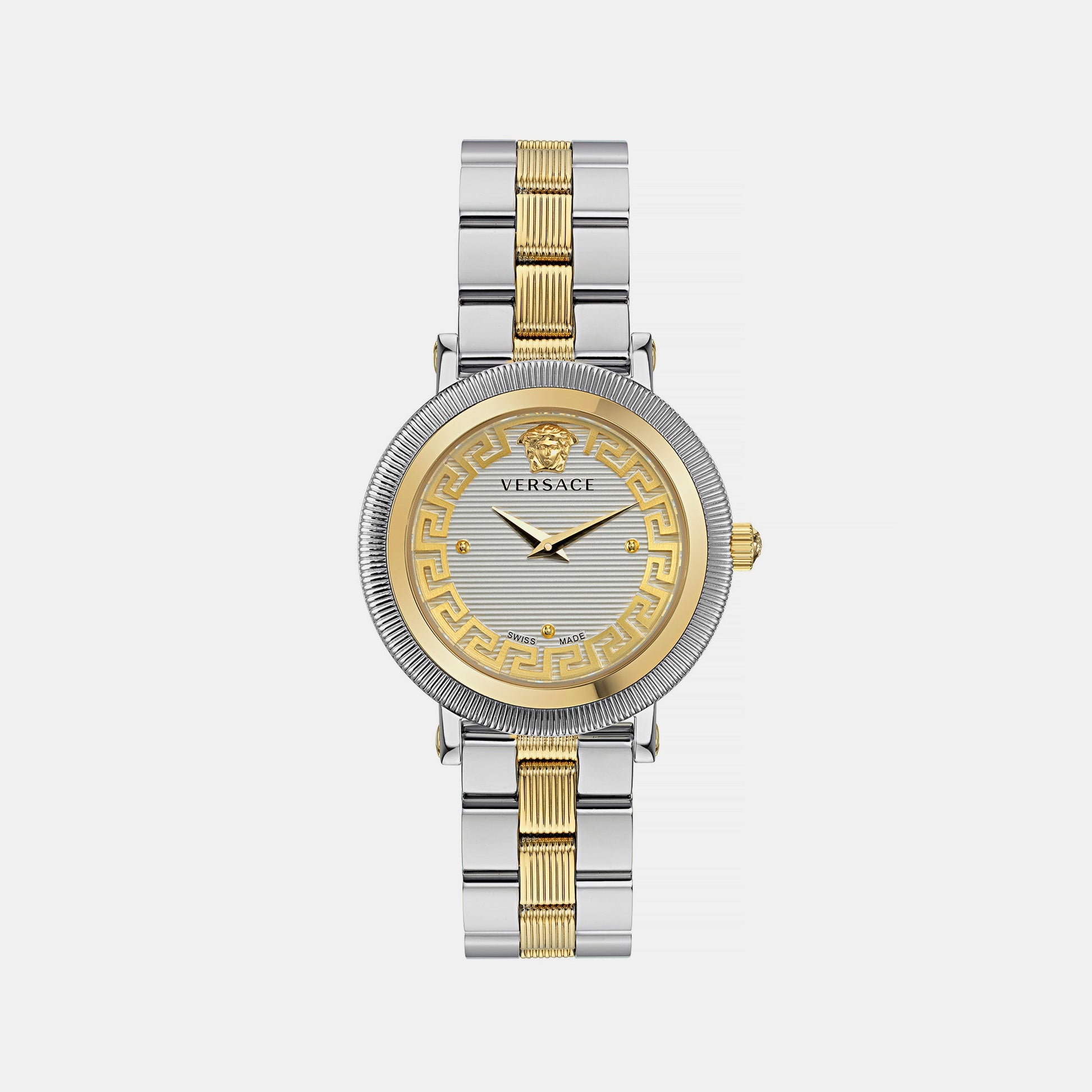 Greca Flourish Women Quartz White Dial Analog Stainless Steel Watch VE7F00423