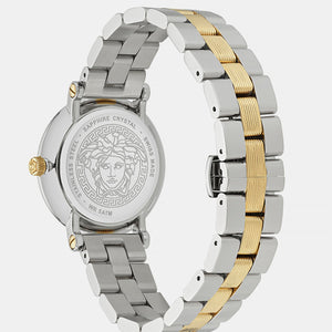 Greca Flourish Women Quartz White Dial Analog Stainless Steel Watch VE7F00423