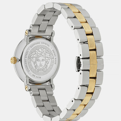 Greca Flourish Women Quartz White Dial Analog Stainless Steel Watch VE7F00423