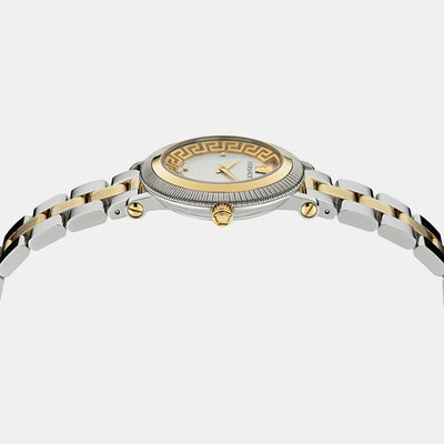 Greca Flourish Women Quartz White Dial Analog Stainless Steel Watch VE7F00423