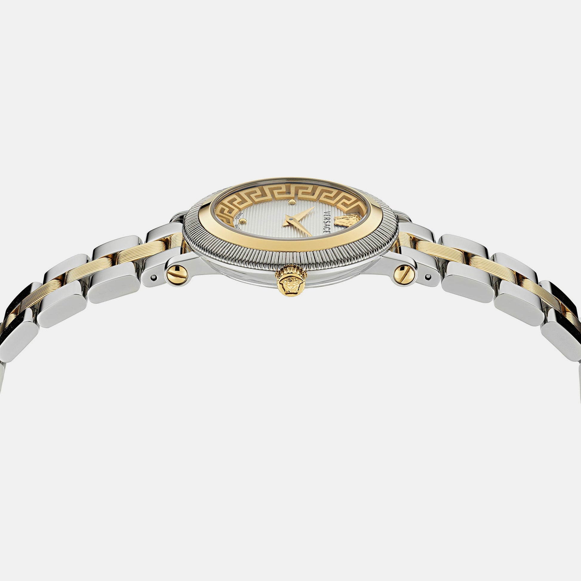 Greca Flourish Women Quartz White Dial Analog Stainless Steel Watch VE7F00423