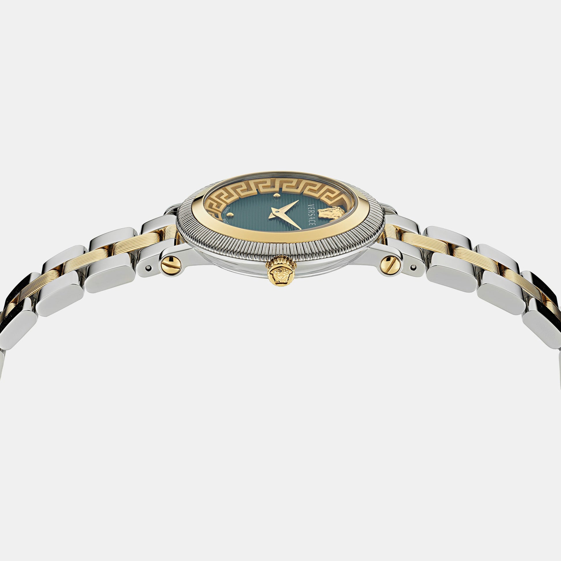 Greca Flourish Women Quartz Green Dial Analog Stainless Steel Watch VE7F00523