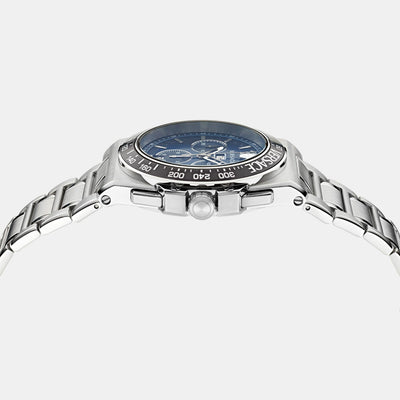 Greca Extreme Men Quartz Blue Dial Chronograph Stainless Steel Watch VE7H00423