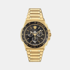 Greca Extreme Men Quartz Black Dial Chronograph Stainless Steel Watch VE7H00623