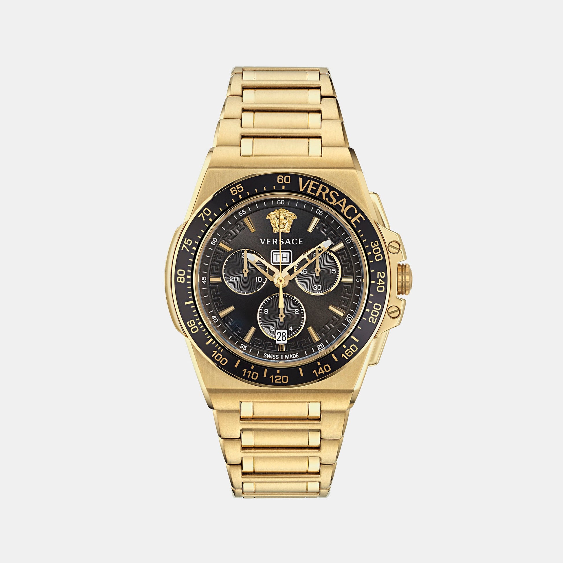 Greca Extreme Men Quartz Black Dial Chronograph Stainless Steel Watch VE7H00623