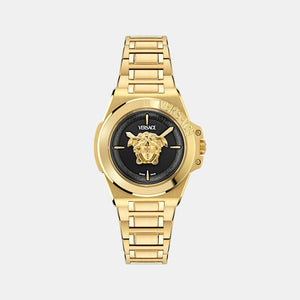 Hera Women Quartz Black Dial Analog Stainless Steel Watch VE8D00624