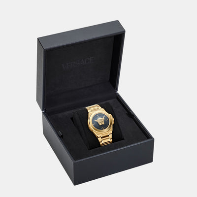 Hera Women Quartz Black Dial Analog Stainless Steel Watch VE8D00624