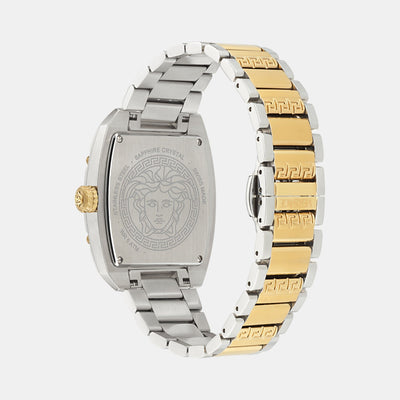 Dominus Women Quartz White Tonneau Dial Analog Stainless Steel Watch VE8K00424