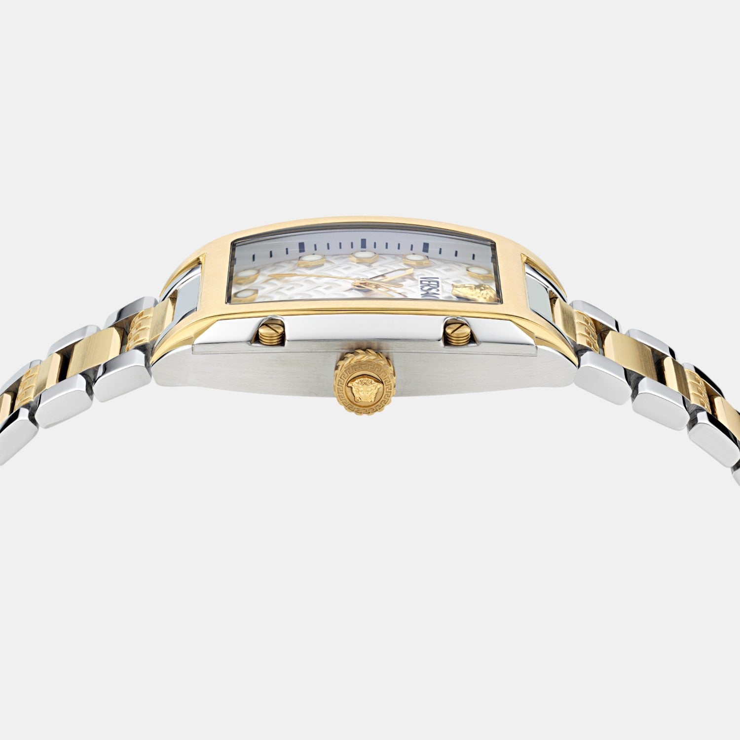Dominus Women Quartz White Tonneau Dial Analog Stainless Steel Watch VE8K00424