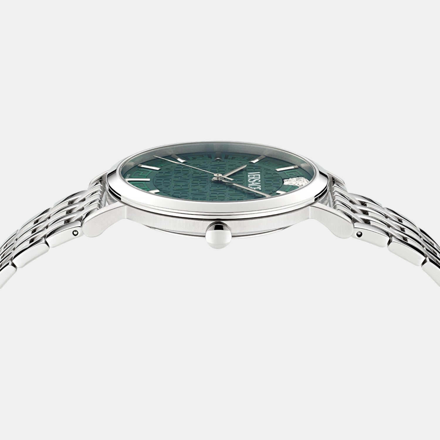 Greca Slim Men Quartz Green Dial Analog Stainless Steel Watch VE8Q00324