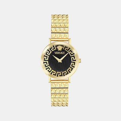 Daedalus Women Quartz Black Dial Analog Stainless Steel Watch VE9A00524