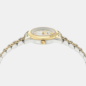 Greca Time Women Quartz Silver Dial Analog Stainless Steel Watch VE9CA0224