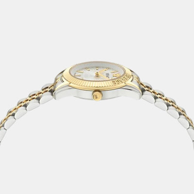 Greca Time Women Quartz Silver Dial Analog Stainless Steel Watch VE9CA0224