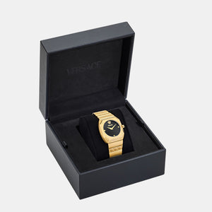 Antares Women Quartz Black Octogonal Dial Analog Stainless Steel Watch VE9E00524