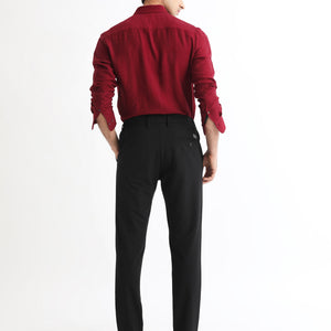Rare Rabbit Men's Vagen Red Viscose Nylon Fabric Full Sleeves Checks Shirt