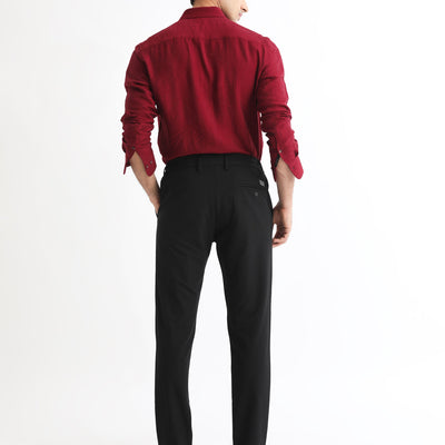 Rare Rabbit Men's Vagen Red Viscose Nylon Fabric Full Sleeves Checks Shirt