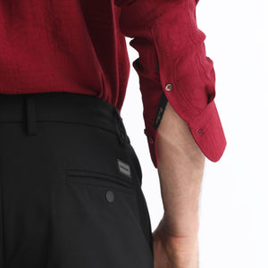 Rare Rabbit Men's Vagen Red Viscose Nylon Fabric Full Sleeves Checks Shirt