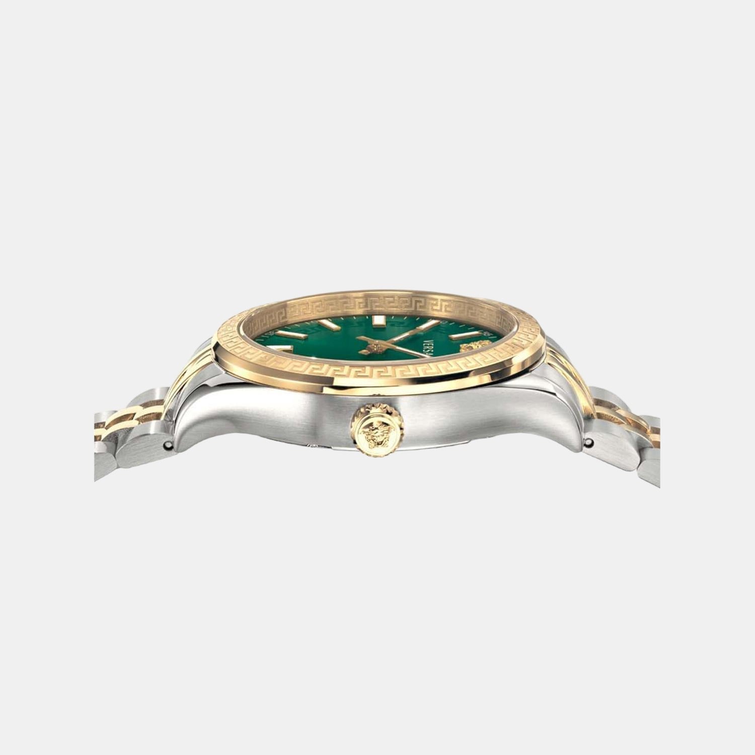 Hellenyium Women Quartz Green Dial Analog Stainless Steel Watch VEHU00420