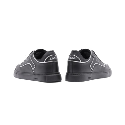 Rare Rabbit Men Veron Black Genuine Leather Dual Tone Low-Top Lace-Up Shoes