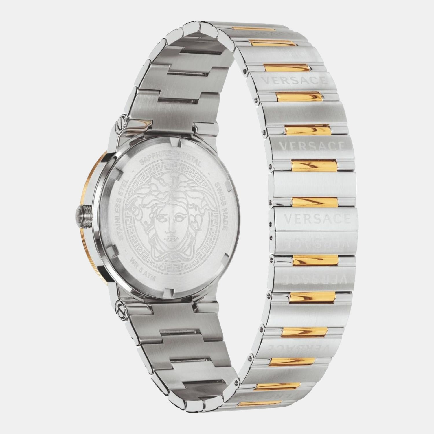 Greca Men Quartz White Dial Analog Stainless Steel Watch VEVI00320
