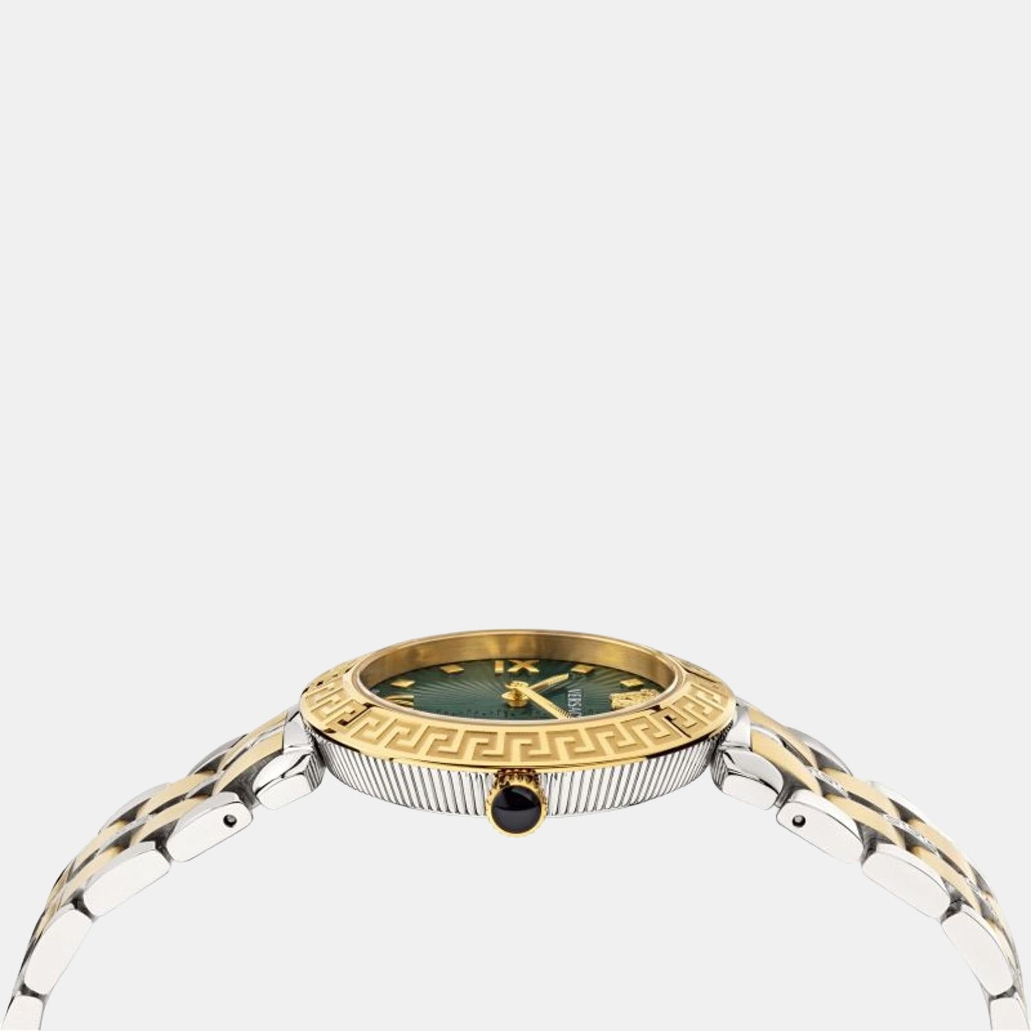 Greca Women Quartz Green Dial Analog Stainless Steel Watch VEZ600321
