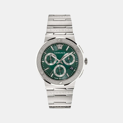 Greca Men Quartz Green Dial Chronograph Stainless Steel Watch VEZ900121