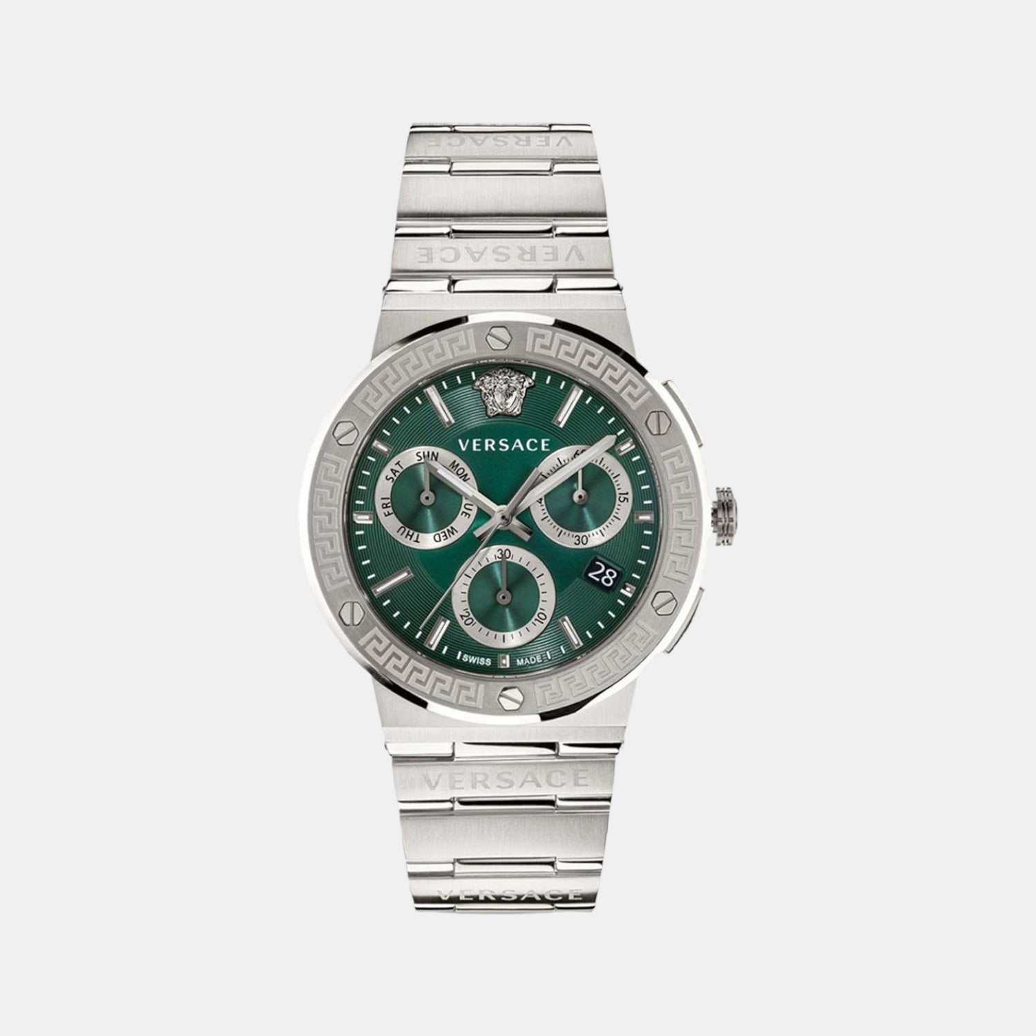 Greca Men Quartz Green Dial Chronograph Stainless Steel Watch VEZ900121