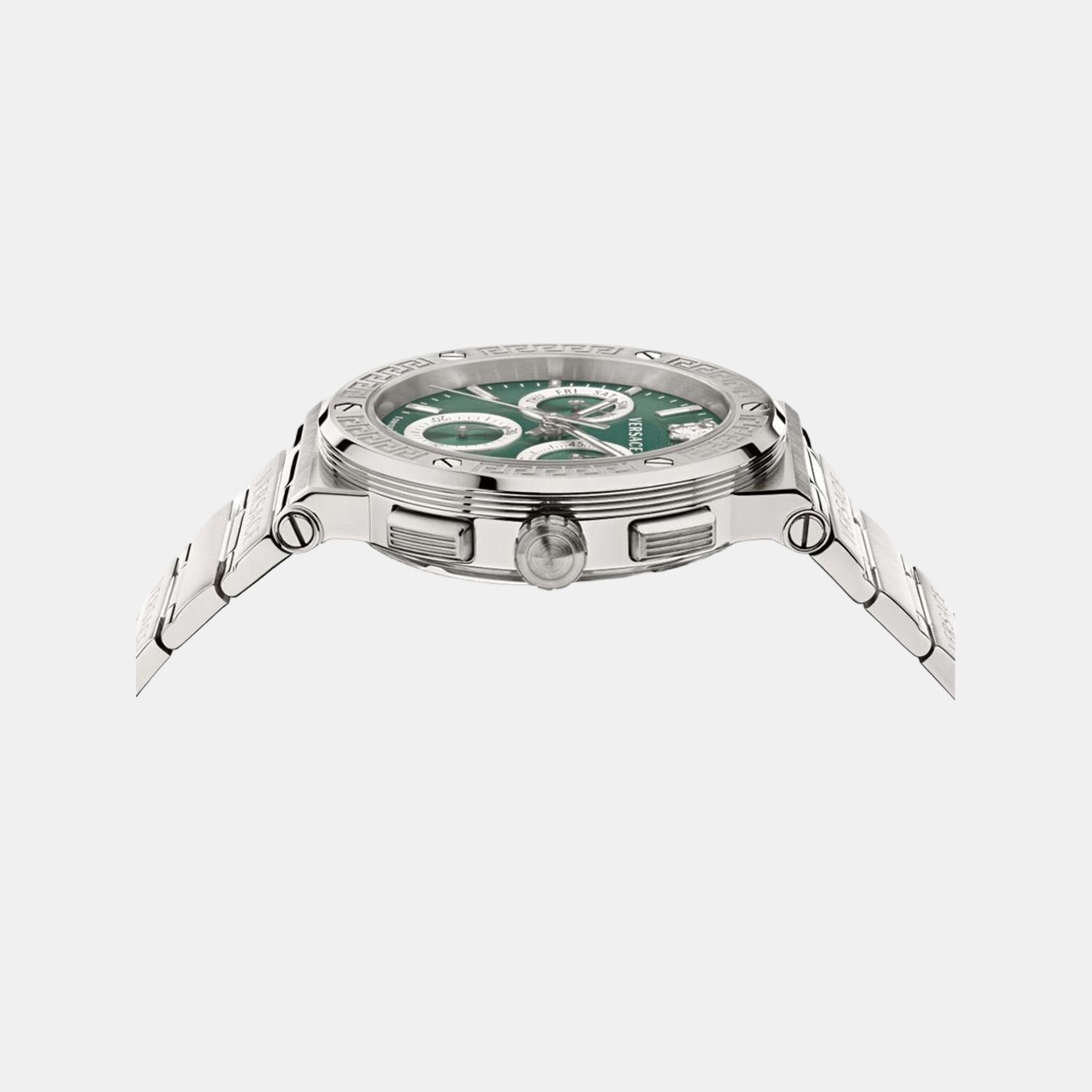 Greca Men Quartz Green Dial Chronograph Stainless Steel Watch VEZ900121