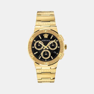 Greca Men Quartz Black Dial Chronograph Stainless Steel Watch VEZ900421