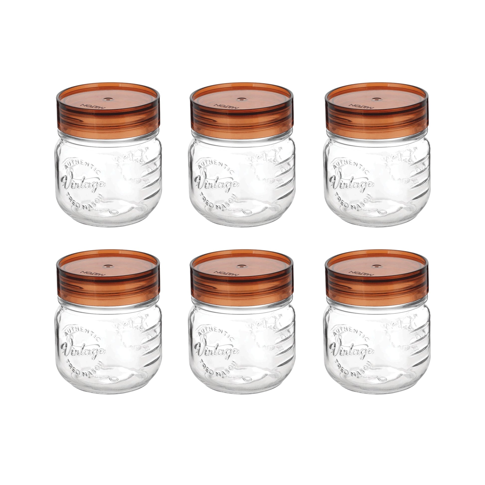 VINTAGEGLASSJAR300MLSETOF6PCS_