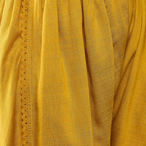 Mustard Viscose Rayon Solid Embroidered Straight Dhoti Pant Kurta Set VKSET1524