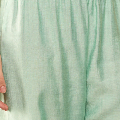 Sea Green Viscose Rayon Solid Embroidered Straight Salwar Kurta Set VKSET1528