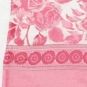 Pink Pure Cotton Floral Straight Kurta Trousers With Dupatta VKSKD1489