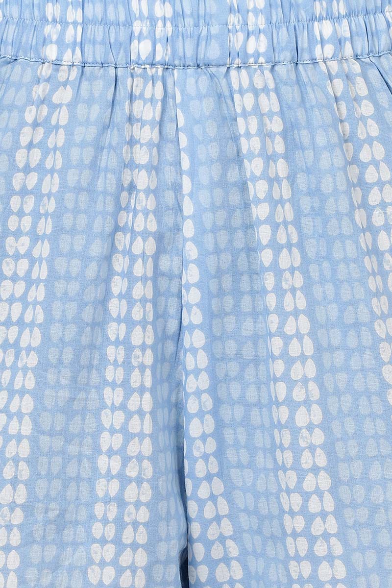 Blue Cotton Straight Kurta Pant With Dupatta VKSKD1628