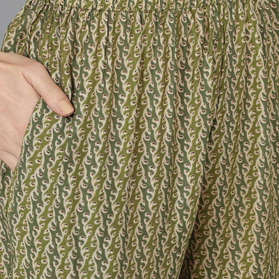 Beige Silk Blend Ethnic Motifs Anarkali Kurta Trousers With Dupatta VKSKD1664